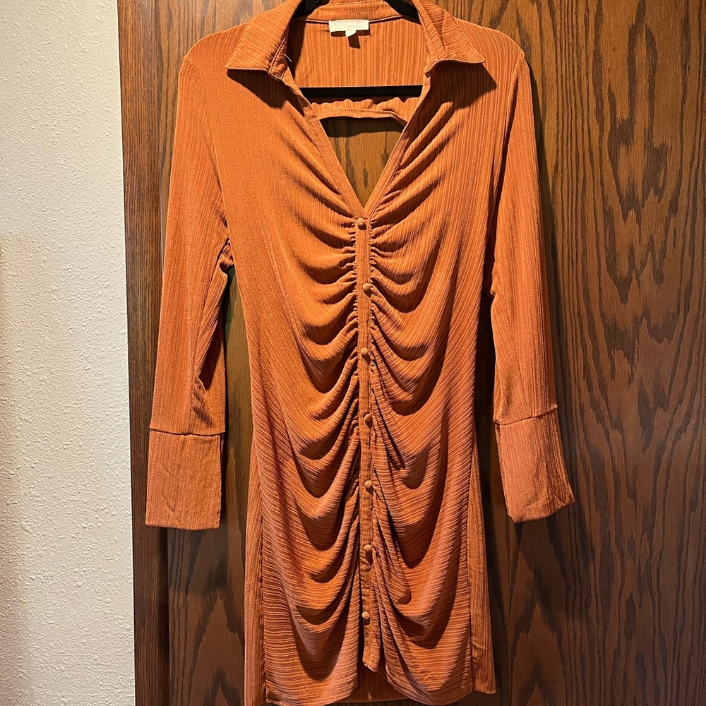 Boutique dress rustic brown